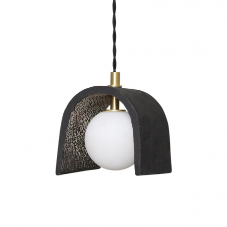 Suspension en céramique Tansy Black Clay