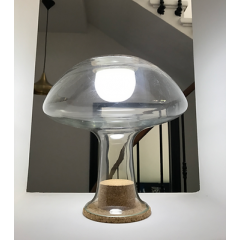 Lampe, vase ou carafe de table lumineuse en verre Design Loop Ice