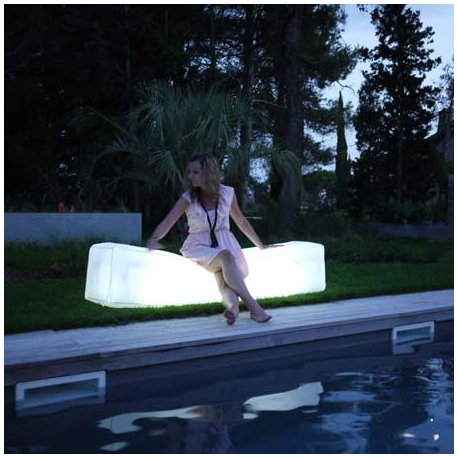 Banc gonflable lumineux Design Bench