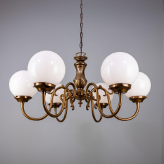 Lustre Chandelier traditionnel 6 globes Design Carnew