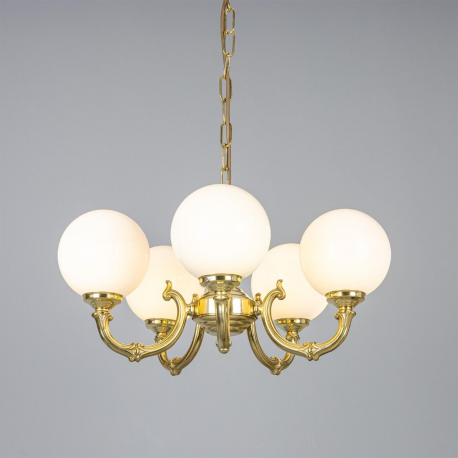 Lustre Chandelier 5 globes Design Ben