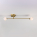 Plafonnier 2 globes d'extérieur ou salle de bain Design Gunning IP44