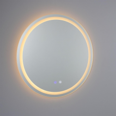 Miroir circulaire rétro-éclairé par Led pour salle de bains Design Soajo