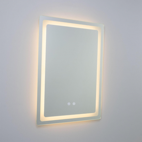 Miroir rectangulaire rétro-éclairé par Led pour salle de bains Design Seia