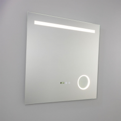 Miroir carré rétro-éclairé par Led pour salle de bains Design Soito