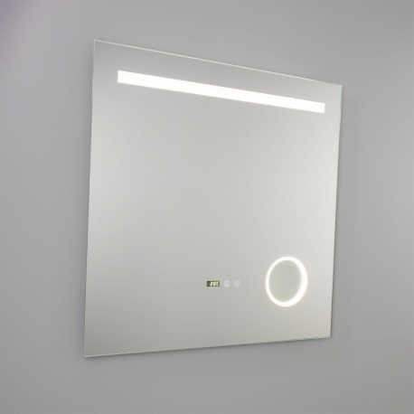 Miroir carré rétro-éclairé par Led pour salle de bains Design Soito